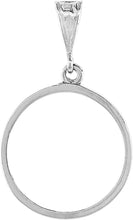 Load image into Gallery viewer, Sterling Silver Quarter Dollar Bezel 24mm Coins Prong Back Square Edge 25 Cent