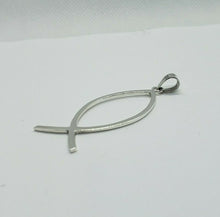 Load image into Gallery viewer, Sterling Silver Handmade Christian Fish Pendant Ichthys w/out 1mm Box Chain