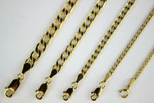 Load image into Gallery viewer, 10K Yellow Gold Curb Cuban Chain Link Pendant Necklace Bracelet 2mm~5.5mm 7"~30"