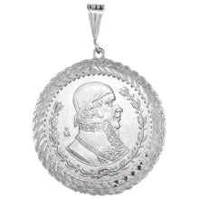 Load image into Gallery viewer, 925 Sterling Silver Rope Edge Mexican 1 Peso Coin Bezel 34mm Prong Back