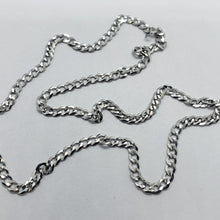 Load image into Gallery viewer, 10K White Gold Solid Cuban Link Chain Curb Necklace Bracelet 2mm-3mm Size 7"~30"
