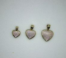 Load image into Gallery viewer, Authentic 10K Yellow Gold Sparkling Heart Pendant for Girl Women 2 Colors