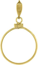 Load image into Gallery viewer, Gold Filled Nickel Bezel Screw Top 21 mm Coin Edge 5 Cent Coin NOT Included