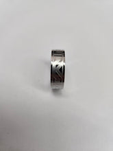 Load image into Gallery viewer, Surgical Stainless Steel Aztec Wedding Band Ring with Etched Design 8mm 7-14