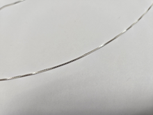 Load image into Gallery viewer, 925 Sterling Silver Box Chain Very Thin Necklace Women 0.8mm Thick Size 16"~30"