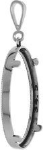 Load image into Gallery viewer, 925 Sterling Silver Mexican 1 Peso Bezel 34 mm Coins Prong Back Illusion Edge