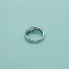 Load image into Gallery viewer, Sterling Silver Blue Synthetic Opal Wave Band Ring for Women Size6~9