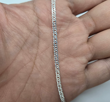 Load image into Gallery viewer, 925 Sterling Silver Double Curb Chain Anklet 3mm, Fits 9.5" to 10" Ankles