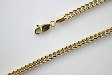 Load image into Gallery viewer, Authentic 10K Yellow Gold Hollow Franco Chain Link Necklace 2.2 ~ 4mm 16" ~ 40"