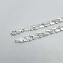 Load image into Gallery viewer, 925 Sterling Silver Flat Mariner Link Chain Bracelet 7mm 1/4 inch Wide 7" Long