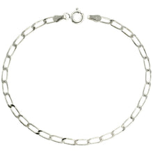 Load image into Gallery viewer, 925 Sterling Silver Solid Long Curb Link Chain Necklace Bracelet 3mm 7" to 30"