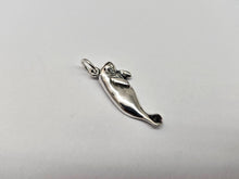Load image into Gallery viewer, 925 Sterling Silver Plain Manatee Charm Pendant 1 Inch (25mm) Tall