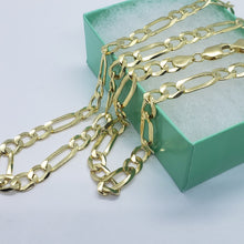 Load image into Gallery viewer, Authentic 14K Solid Gold Figaro Link Chain Men Women 6.5mm~7mm Necklace 7"~30"