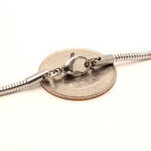 Load image into Gallery viewer, Stainless Steel Snake Chain Necklace 1/16 Inch Wide, Sizes 18-30 Inches