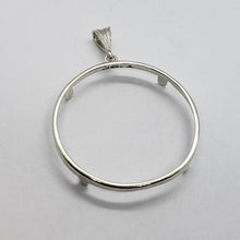 Load image into Gallery viewer, Sterling Silver Silver Eagle Bezel 41 mm Coins Prong Back 1 oz Coin Round Edge