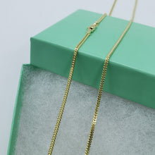 Load image into Gallery viewer, 10K Hollow Yellow Gold Franco Box Link Chain Necklace Men Women 1.5mm 16-30"