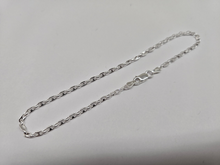 Load image into Gallery viewer, 925 Sterling Silver Puffed Anchor Chain Anklet 2.4mm, Fits 9" to 9.5" Ankles