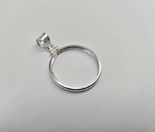 Load image into Gallery viewer, 925 Sterling Silver 25 Cent Quarter Coin Bezel Frame 24mm Screw Top Coin Edge