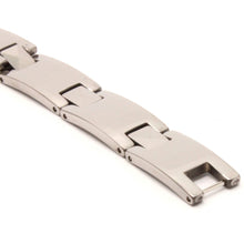 Load image into Gallery viewer, Tungsten Carbide Triangular Faceted Magnetic Therapy Bracelet, 3/8 Inch Wide
