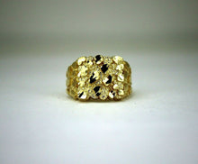 Load image into Gallery viewer, 14k Gold Authentic Nugget Ring Men Small to Extra Large / Sizes 6-13