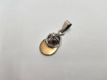 Load image into Gallery viewer, 925 Sterling Silver Two-Tone Brass Baseball Cap Pendant 1 1/16 (27mm) Inch Tall
