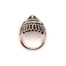 Load image into Gallery viewer, Stainless Steel Native American Chief Head Biker Ring Band 1 3/16 Inch Wide