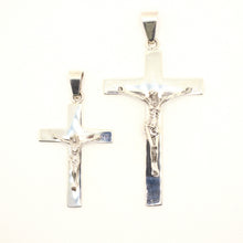 Load image into Gallery viewer, 925 Sterling Silver Simple Flat Crucifix Cross Pendant