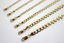 Load image into Gallery viewer, 14K Authentic Solid Yellow Gold Cuban Chain Men Women 4.5mm/7"~9"&16"~30"