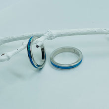 Load image into Gallery viewer, 2.5mm, 3mm Sterling Silver Synthetic Opal Stackable Ring for Women and Girls