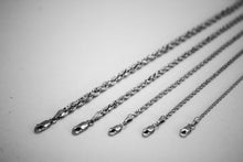 Load image into Gallery viewer, 10K SOLID WHITE GOLD ROPE CHAIN NECKLACE 1.5MM ~ 5MM 16" ~ 30"