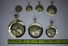 Load image into Gallery viewer, 10K Solid Yellow Gold The World Is Yours Globe Pendant 6 sizes