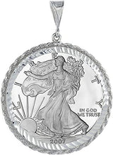 Load image into Gallery viewer, Sterling Silver Silver Eagle Rope Bezel 41 mm Coins 1 oz Dollar Coin NOT Include