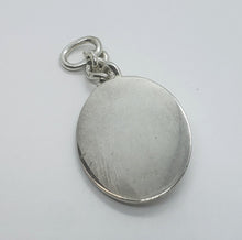 Load image into Gallery viewer, Sterling Silver Fish Oval Tag Key Ring Pendant 1 3/4 inches Long High Quality