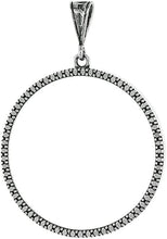 Load image into Gallery viewer, 925 Sterling Silver Silver Eagle Bezel 41 mm 1 oz Coins Prong Back Illusion Edge