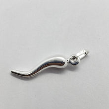 Load image into Gallery viewer, 925 Sterling Silver Italian Horn Pendant High Quality Nickel Free Men 2 Sizes