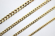Load image into Gallery viewer, 14K Solid Yellow Gold Cuban Link Chain Necklace Bracelet 2mm ~ 4.5mm / 7"~ 30"