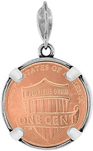 Load image into Gallery viewer, Sterling Silver Penny Bezel 19mm Coins Prong Back Illusion Edge 1 Cent Six Pence
