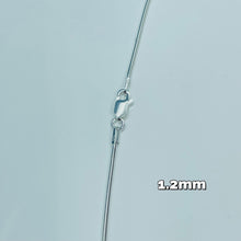 Load image into Gallery viewer, Sterling Silver Snake Chain Necklaces & Bracelets light 1.2mm Sizes 7 - 30 inch
