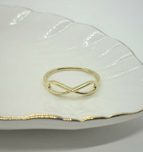 Load image into Gallery viewer, Authentic 10K or 14K Yellow Solid Gold Infinity Band Ring Men Women Size 5-9