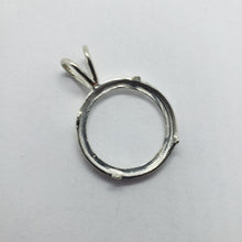 Load image into Gallery viewer, Sterling Silver Dime Bezel 18mm Coin Frame Bezel Pendant Diamond Cut Finish Dime