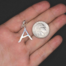 Load image into Gallery viewer, 925 Sterling Silver 26-Alphabet Easygoing Handwriting Initial Pendant with Clasp