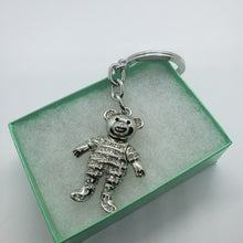 Load image into Gallery viewer, Movable Teddy Bear Key Chain Crystal Key Ring Jeweled Tortoise for Women 4" Long