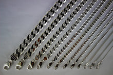 Load image into Gallery viewer, .925 Sterling Silver Cuban Link Chain Necklace 1mm ~ 13mm Men Women 16" ~ 40"