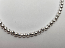 Load image into Gallery viewer, 925 Sterling Silver Wide Plain Beaded Flexible Cuff Bracelet Chain 3mm 7" Long