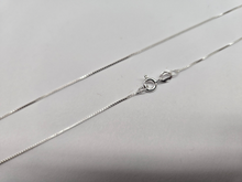 Load image into Gallery viewer, 925 Sterling Silver Very Fine Thin Box Chain Necklace Women 0.7mm 16" to 18"