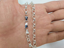 Load image into Gallery viewer, 925 Sterling Silver Solid Thick Italian Rolo Chain Necklace 6mm 7" to 30"