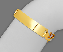 Load image into Gallery viewer, 14K White Pave Gold Curb Light ID Bracelet 10mm/9mm Wide 8" Engraving Available