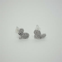 Load image into Gallery viewer, Sterling Silver Split Butterfly Wing Earring with CZ for Women Girl CUTE PRETTY