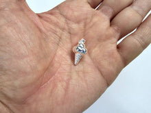 Load image into Gallery viewer, 925 Sterling Silver Hollow Ice Cream Cone Pendant 11/16 (18mm) Inch Tall