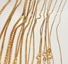 Load image into Gallery viewer, Authentic 14K Solid Yellow Gold Box Chain Necklace 1mm-2.5mm All Size 16"-30"